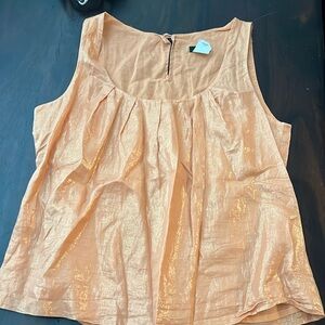J crew size 0 orange iridescent top